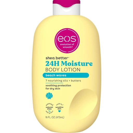 eos Shea Better 24H Moisture Body Lotion- Beach Waves, 16 fl oz