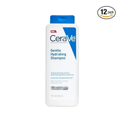 CeraVe Gentle Hydrating Shampoo with Hyaluronic Acid for Hair & Scalp, 12 Fl Oz (Pack of 12) - Image 5
