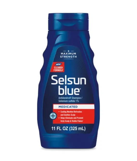 Selsun Blue Medicated Anti-dandruff Shampoo with Menthol, 11 fl. oz., Maximum Strength, Selenium Sulfide 1%