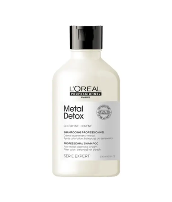 LOral Professionnel Metal Detox Shampoo Sulfate-Free For Soft & Shiny looking hair For Colored, Damaged & All Hair Types Hard Water-Resistant With Glicoamine SERIE EXPERT