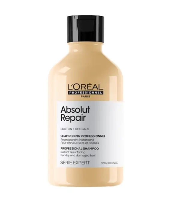 LOral Professionnel Absolut Repair Shampoo For dry & damaged hair Repairs & Hydrates Dry, Damaged Hair With Gold Quinoa & Protein SERIE EXPERT