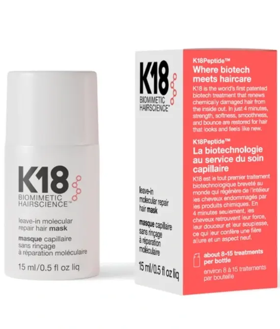 K18 Leave-In Molecular Repair Hair Mask, 15ml