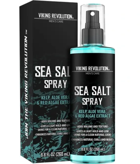 Viking Revolution Sea Salt Spray for Men – Volume & Texture Surf Spray with Kelp, Aloe Vera & Red Algae – 260ml – Nan