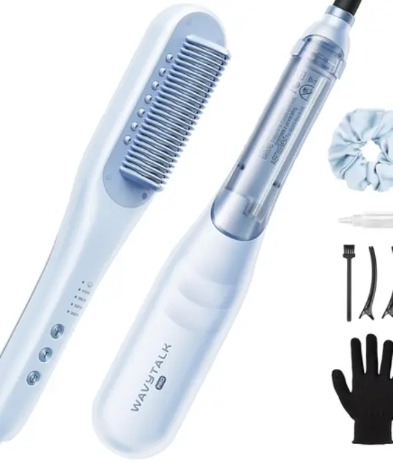 Wavytalk Steamline Pro 3-in-1 Hair Straightening Brush. Steam reduces damage, nourishes hair and accelerates straightening.