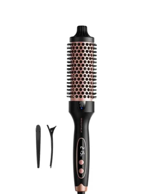 Wavytalk Blowout Boost Thermal Brush, 1.5 inch Heated Round Brush for Blowout Look, Dual Voltage, Ceramic Tourmaline, Ionic Technology, 5 Temperature Settings