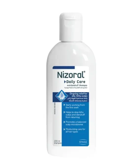 Nizoral Care Anti-Dandruff Shampoo for Oily Scalp, 200ml – Gentle Daily Formula with 3-in-1 Action – Nan